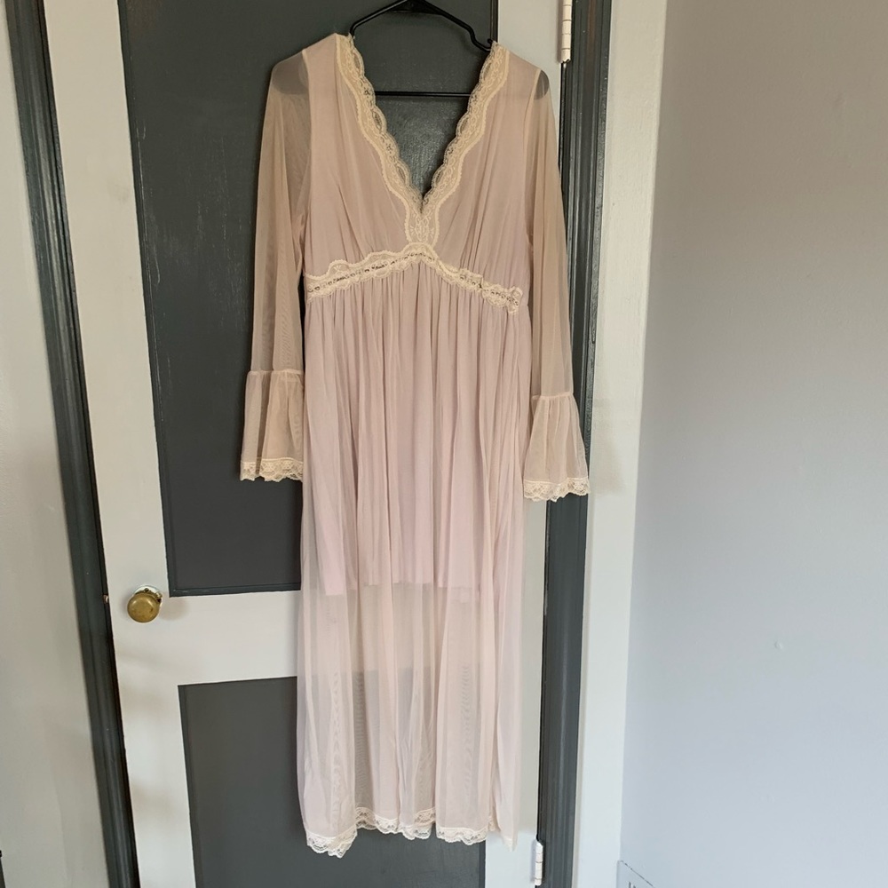 Sheer Light Pink Nightgown